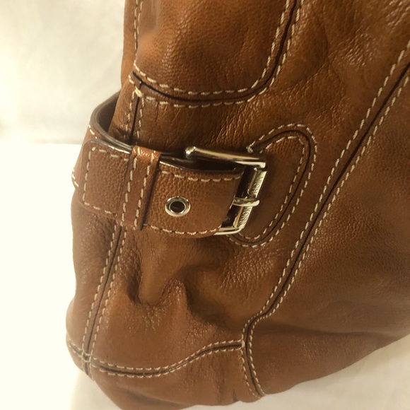 Michael Kors Cognac Soft Leather Slouch Large Shoulder Bag - Picture 10 of 11